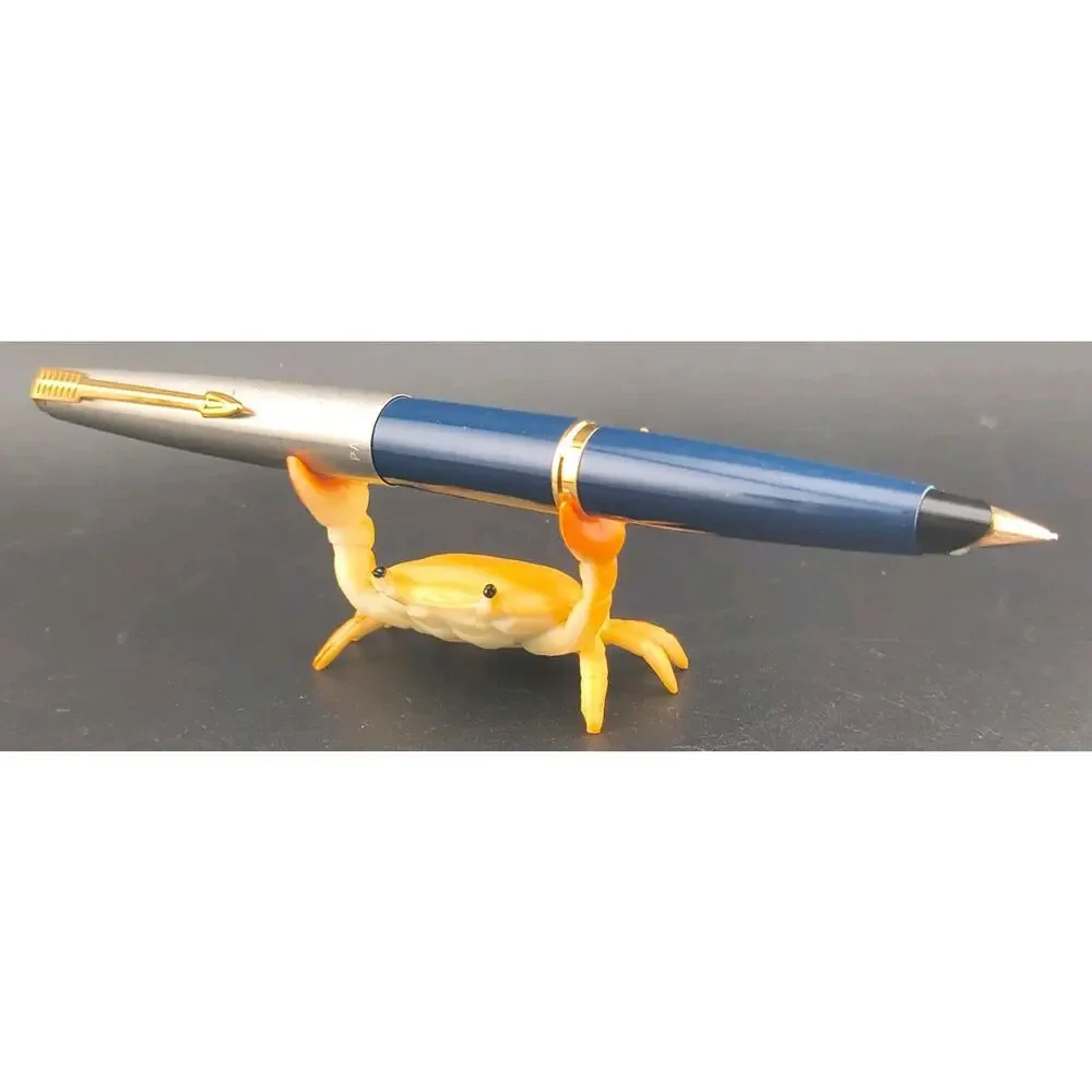 Vintage Parker 45 Fountain Pen Set Blue 14K Gold Nib with Case